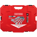 CRAFTSMAN Mechanic Tool Set 135 Pcs, 1/4, 1/2 and 3/8 Inch Drive SAE and Metric Socket Wrench Set with Case (CMMT12124)