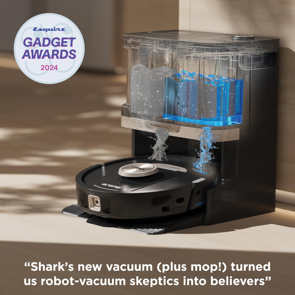 Shark PowerDetect NeverTouch Pro Robot Vacuum & Mop, Black,RV2820ZE