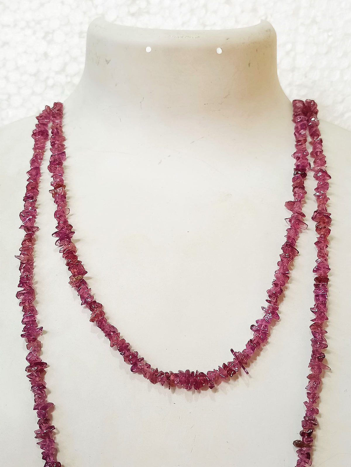 34" Natural Pink Tourmaline Chip Beads Strand 100 Ct -Pack of 10, Gravel Uncut/ Freeform Shape, Nuggets for Beading- Jewelry Making, Art & Craft, Wholesale Beads Lot