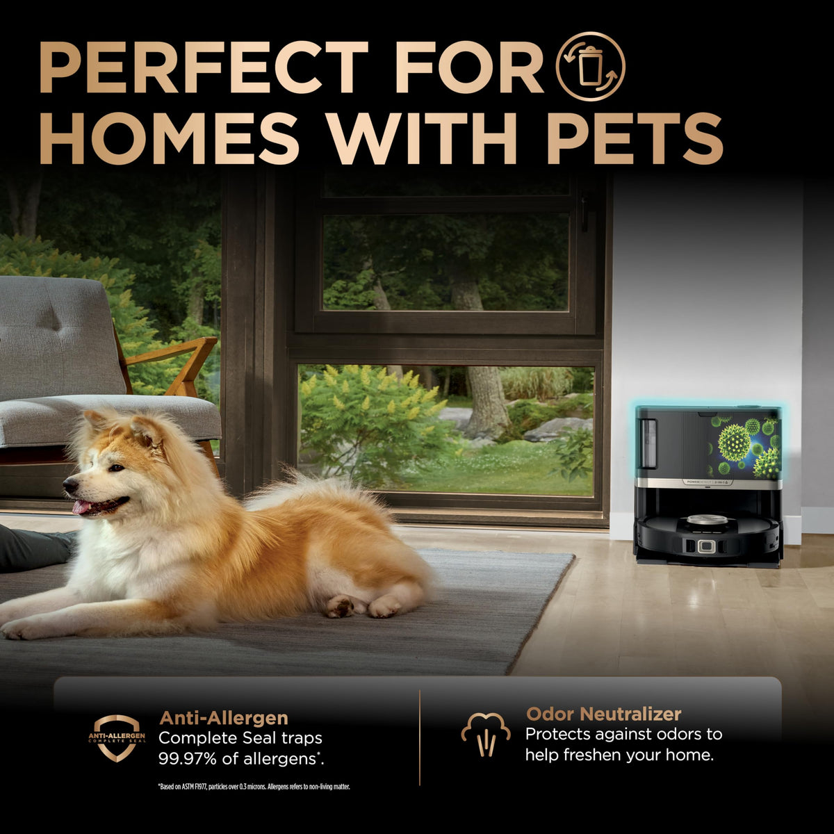Shark PowerDetect NeverTouch Pro Robot Vacuum & Mop, Black,AV2800ZEBK