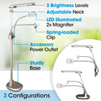 OttLite Ultimate LED 3-in-1 Creative Station with Magnifier, Champagne