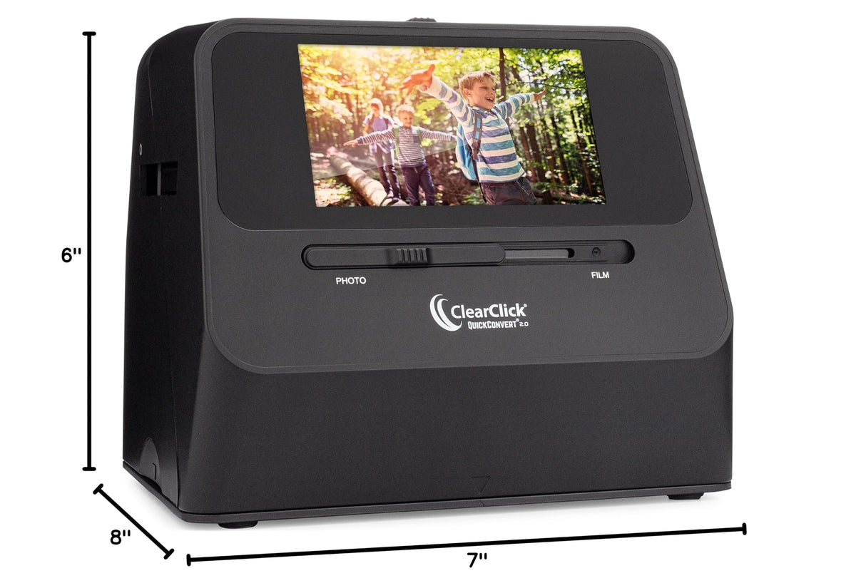 ClearClick QuickConvert 2.0 Photo, Slide, and Negative Scanner - Scan 4x6 Photos & 35mm, 110, 126 Film - No Computer Required - 22 MegaPixels