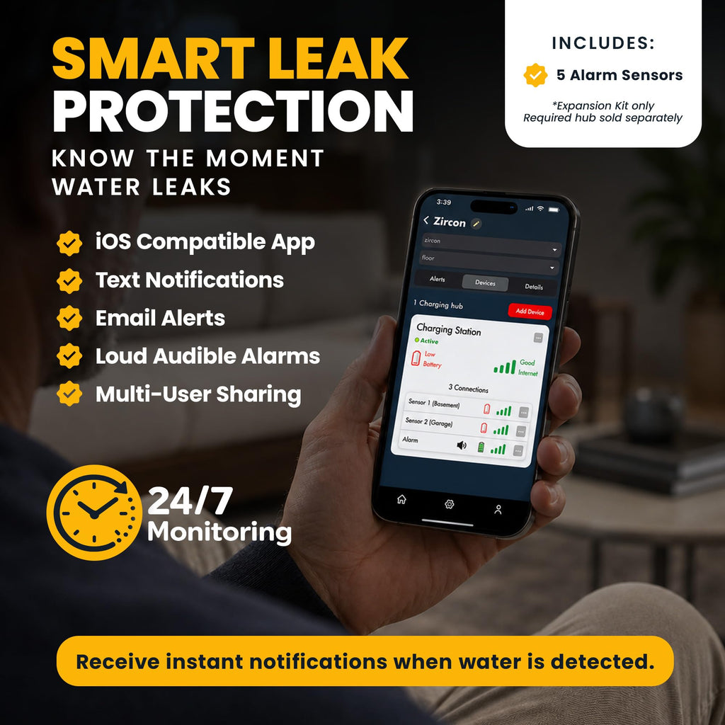 Zircon® Leak Alert 360™ 5-Sensor Expansion Kit for Leak Alert 360™ Kit