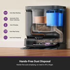 Eureka J15 Evo Ultra Self-Emptying Robot Vacuum and Mop Combo, 22,000 Pa Suction Auto Mop Lifting 131°F Hot Air Dry Scrub Extend Robotic Vacuum Cleaner