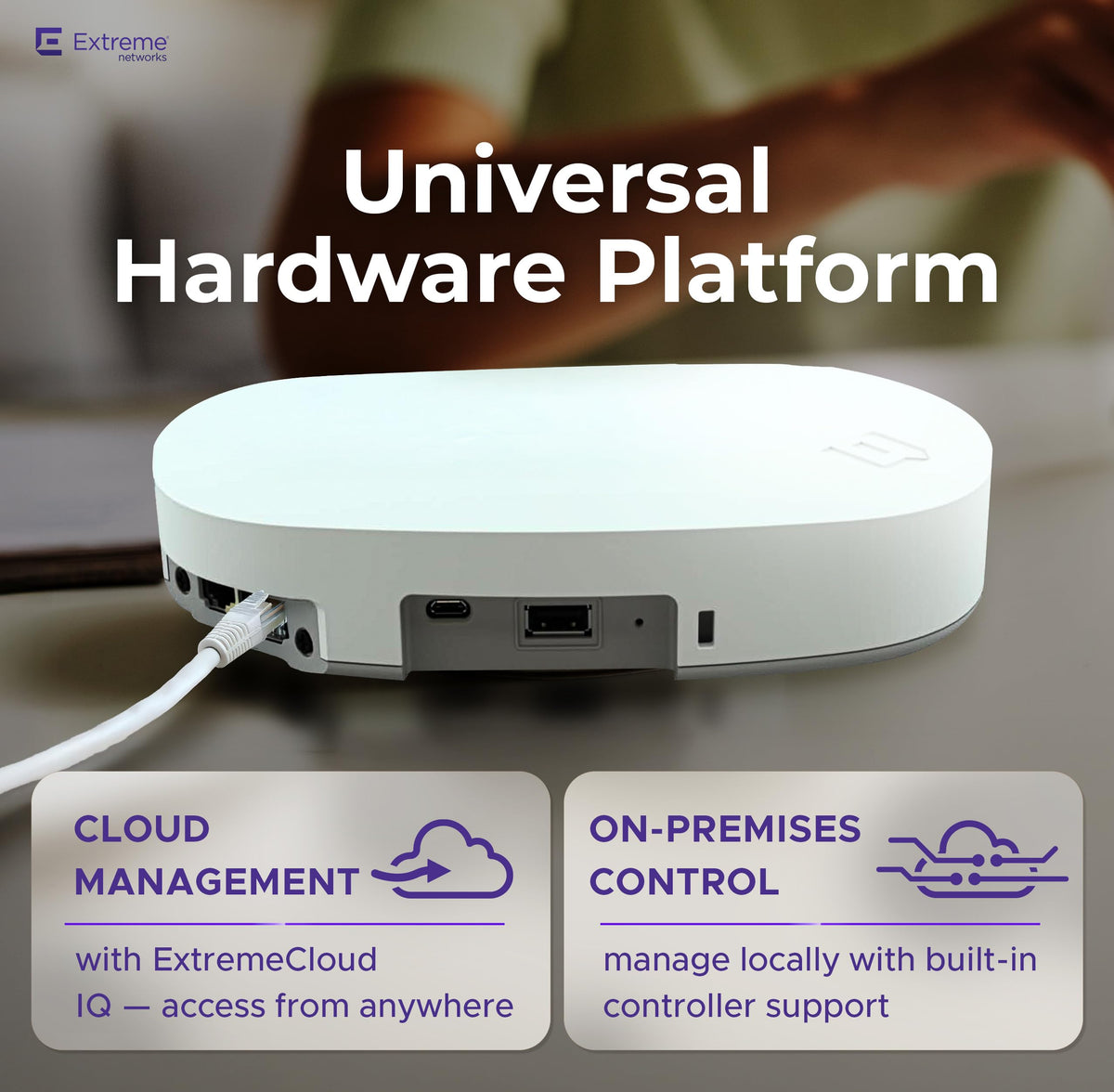 AP4000-WW Tri-Radio Indoor Wi-Fi 6E Access Point - 2.4GHz/5GHz/6GH, Multi-OS Support, Cloud-Managed with ExtremeCloud IQ, High-Density Performance