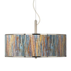 20" Wide Striking Bark Shade Modern Pendant Light Light Fixture