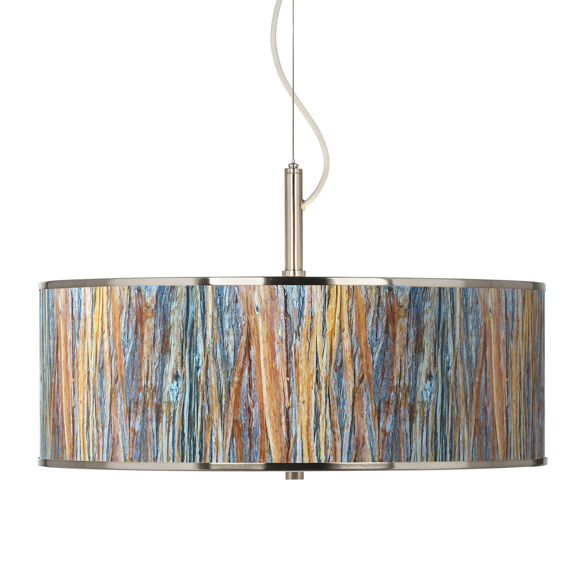 20" Wide Striking Bark Shade Modern Pendant Light Light Fixture