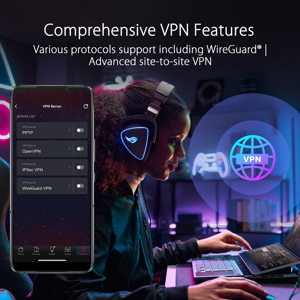 ASUS ROG Rapture GT-BE98 Pro WiFi 7 Gaming Router - Quad-Band, 30Gbps, Mesh