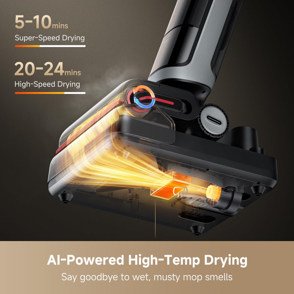 DREAME H15 Pro Wet Dry Vacuum and Mop, 185°F Heated Water Floor Cleaning