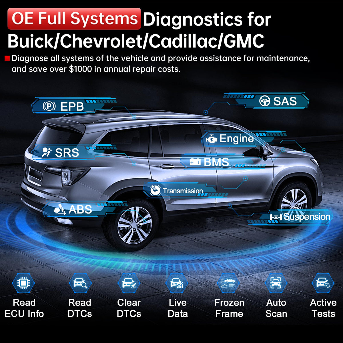 XTOOL IP500 for GM OBD2 Scanner, Full Systems Bidirectional Scan Tool