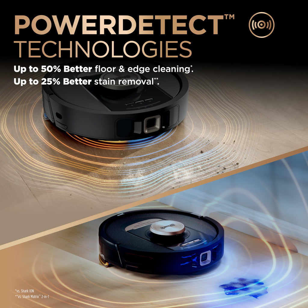 Shark PowerDetect NeverTouch Pro Robot Vacuum & Mop, Black,RV2820ZE