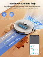 Lefant Robot Vacuum and Mop,10000Pa, 240Min, Self-Emptying，M2S Pro