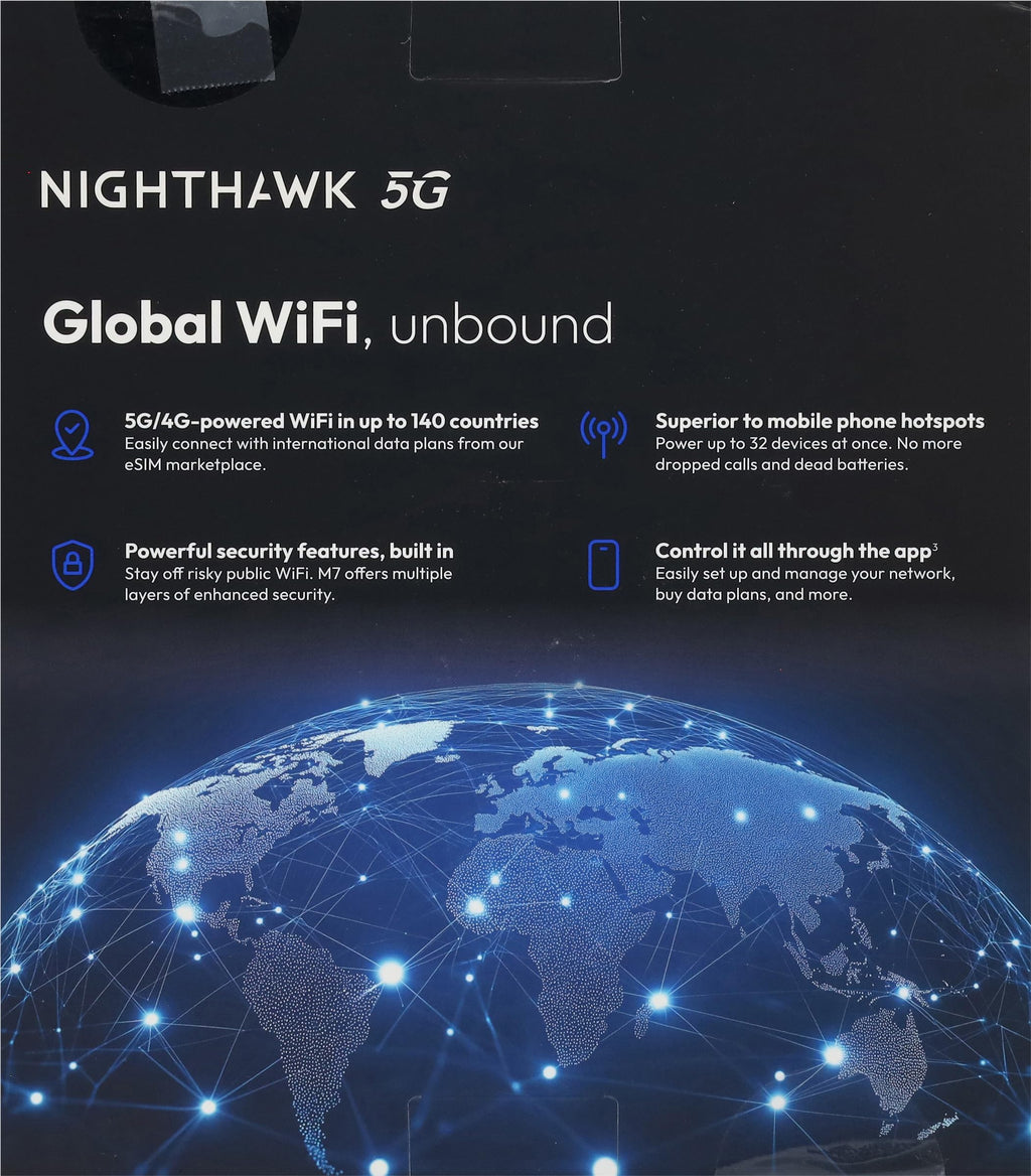NETGEAR Nighthawk M7 5G Mobile Hotspot with eSIM, WiFi 7, Up to 3.6 Gbps