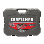 CRAFTSMAN OVERDRIVE 154-Piece Gunmetal Chrome Mechanics Tool Set, Standard SAE/Metric Socket Set, with Hard Case (CMMT99154L)