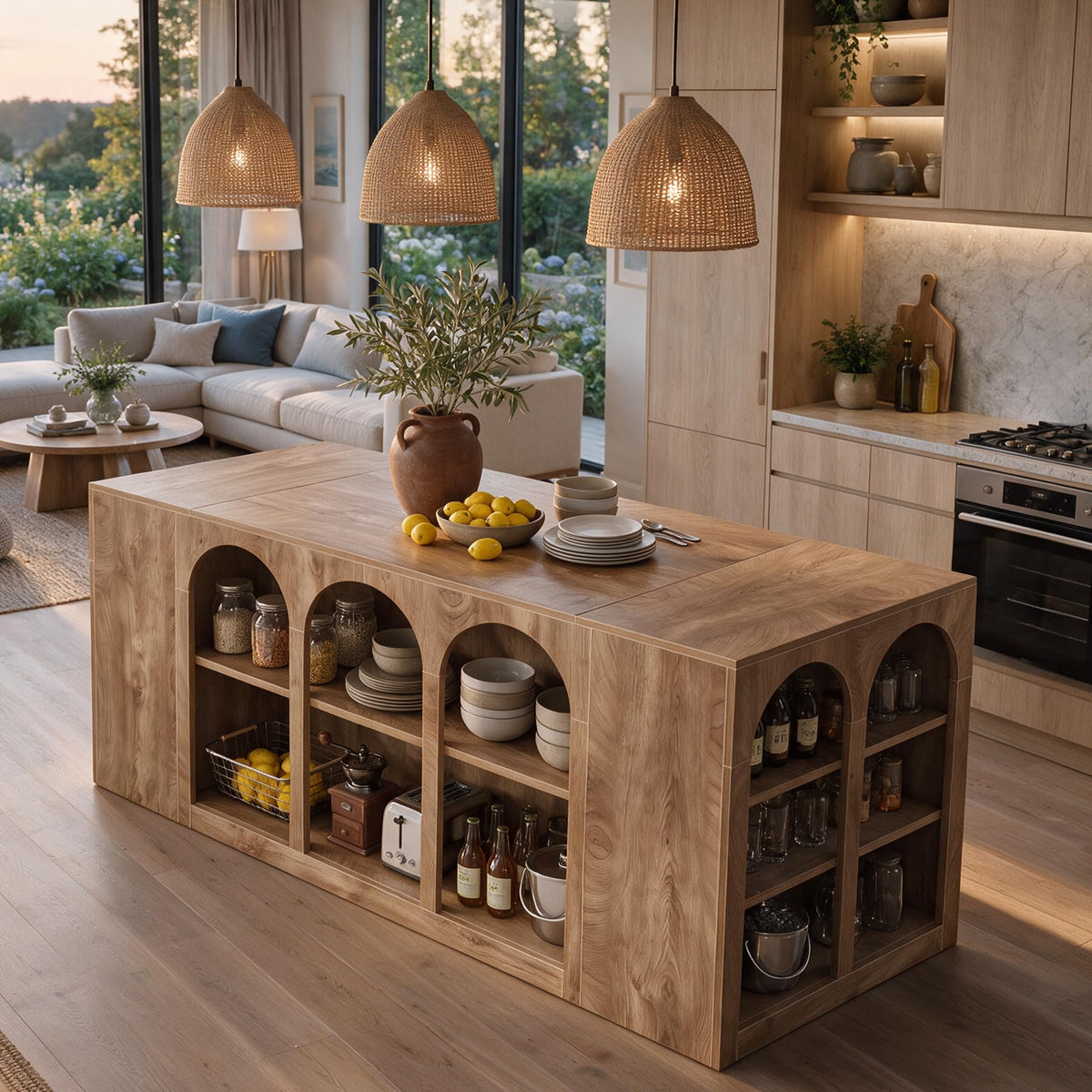 Tribesigns Large Craft Table with Storage Compartments & Spacious Worktop