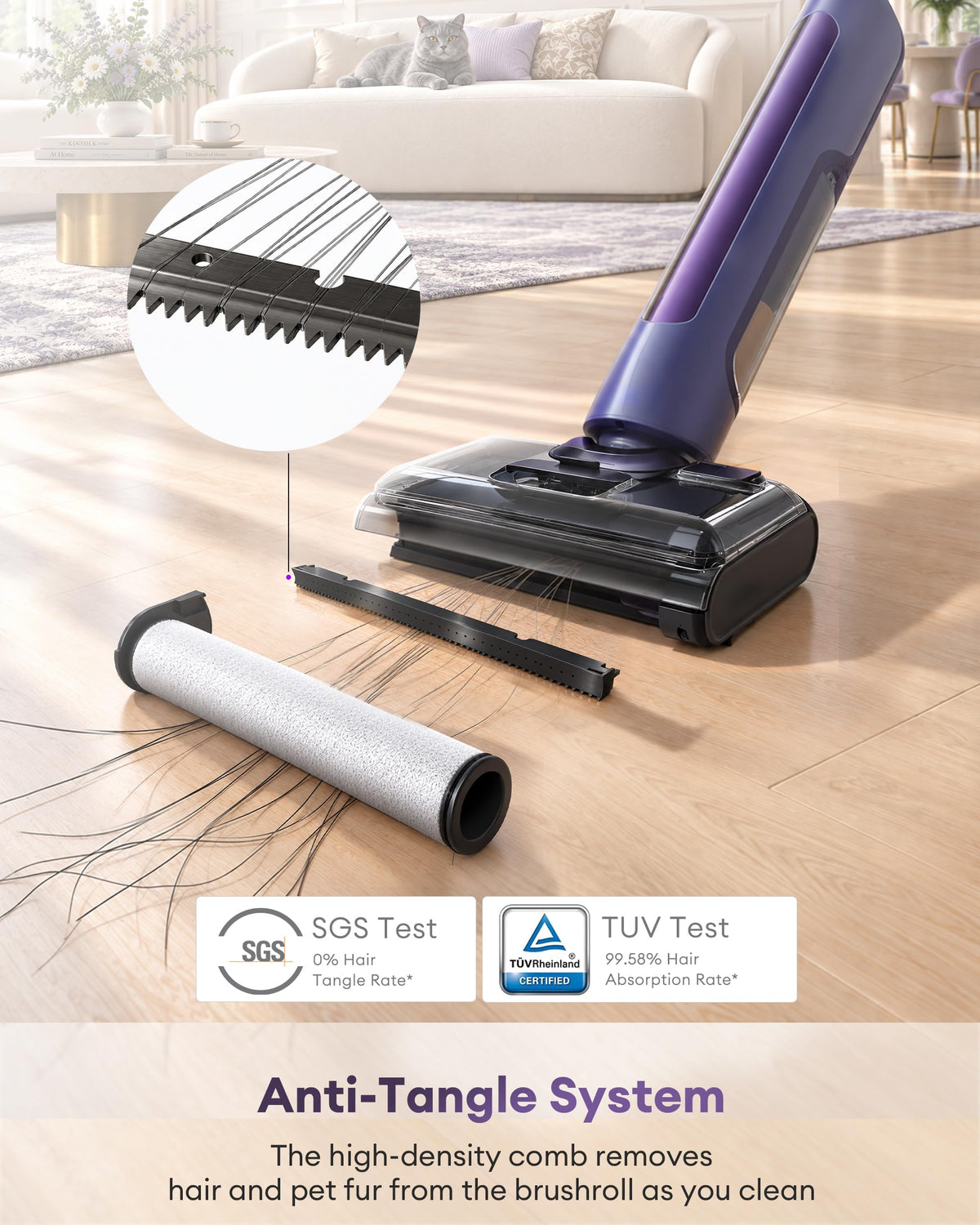 Ultenic Cordless Vacuum Mop Combo Cleaner, 60Min Runtime For Wet&Dry Messes