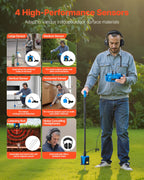 VEVOR Pipe Water Leak Detector with 4 Sensors, 1Hz-10000Hz, 7" Touchscreen Underground Plumbing Leakage Detection Locator with 3 Listening Rods, Headphones, 8GB Card & Carry Case for Indoors Outdoors