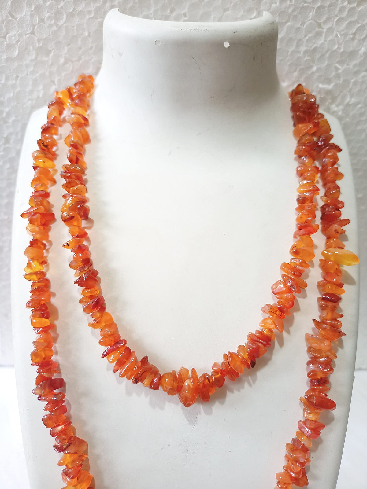 34" Natural Carnelian Chip Beads Strand 350 Ct -Pack of 15, Gravel Uncut/ Freeform Shape, Nuggets for Beading- Jewelry Making, Art & Craft, Wholesale Beads Lot
