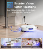 NARWAL Flow Robot Vacuum and Mop Combo, 22000Pa, AI Avoidance, White (Renewed)