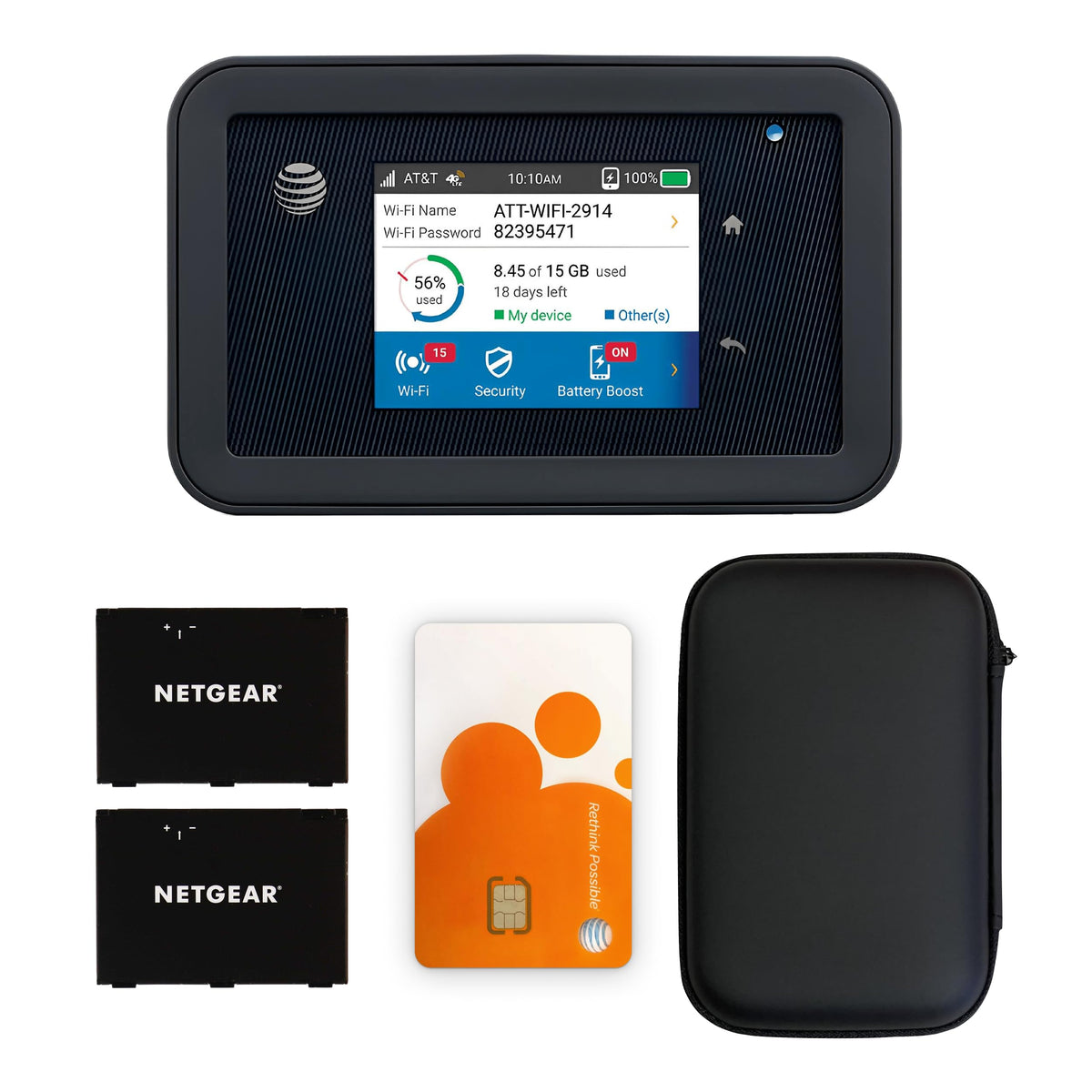 AT&T Unite Explore AC815S 4G LTE Mobile Hotspot, Portable WiFi Hotspot for Travel, Rugged IP65 Water & Dust Resistant, Up to 450 Mbps, 20+ Hour Battery, Dual-Band WiFi, (15 Devices) (Premium)