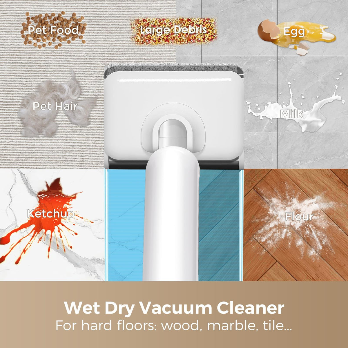 Wet Dry Vacuum Mop, Cordless Mop Vacuum Combo
