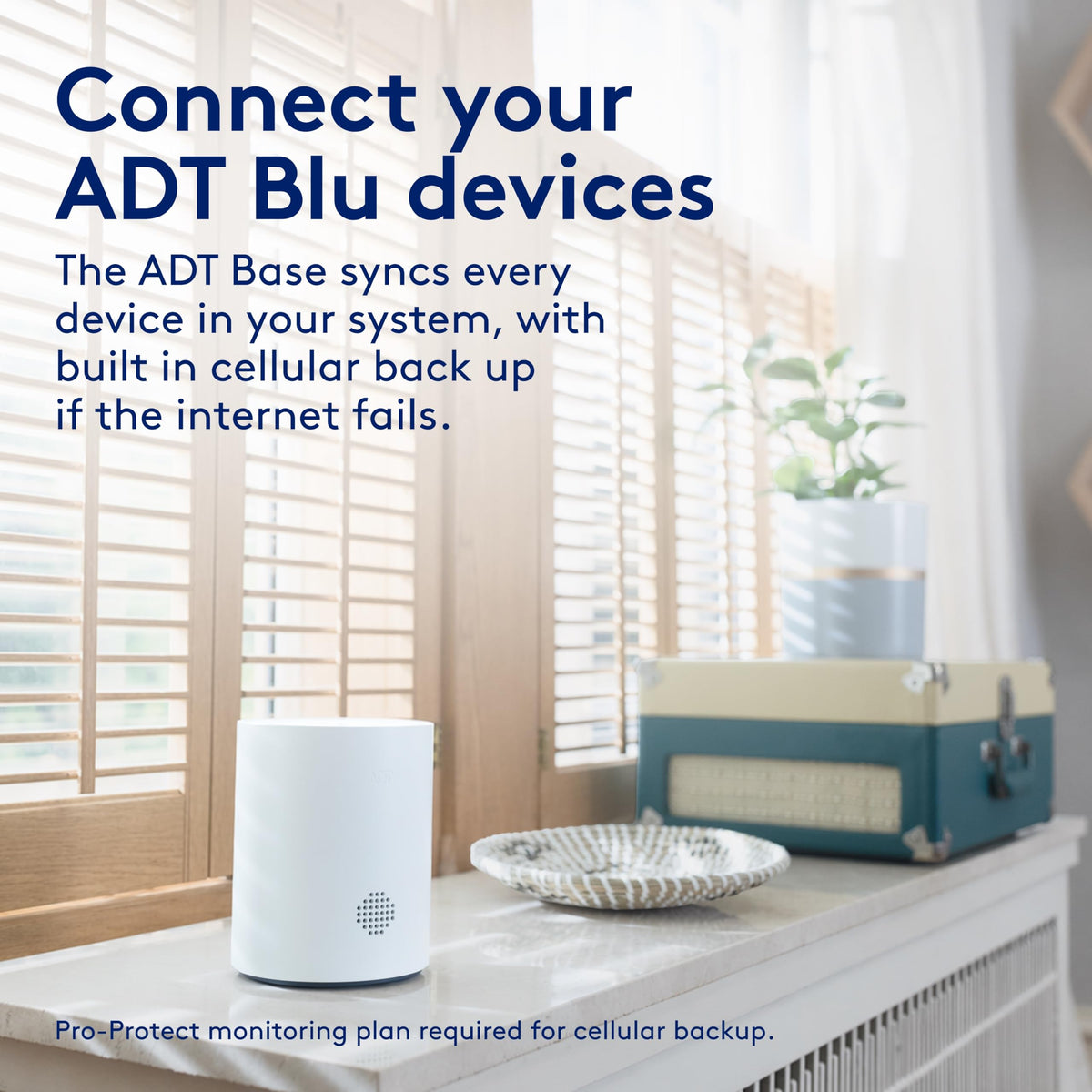 ADT Blu Home Safety Kit, Smoke, CO and Water Leak Sensors, Plan Required