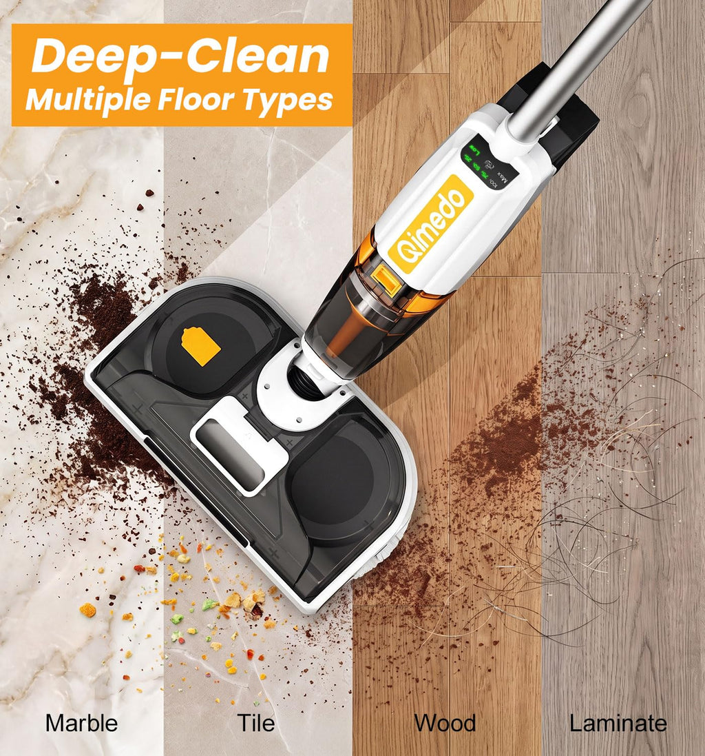 800RPM Electric Mop X1, 8000Mah Cordless Vacuum Mop Combo, Floor Machine