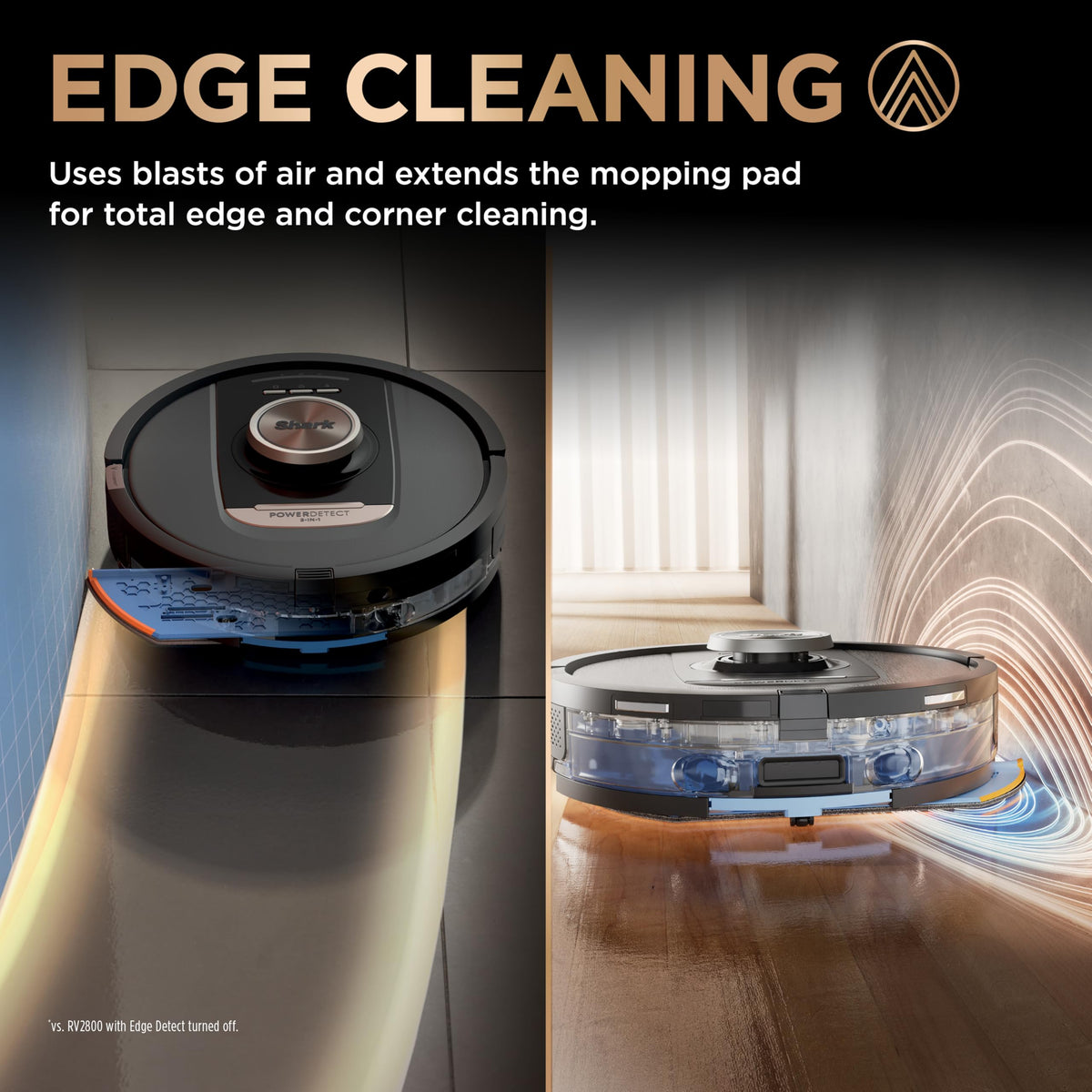 Shark PowerDetect NeverTouch Pro Robot Vacuum & Mop, Black, AV2810ZEBK