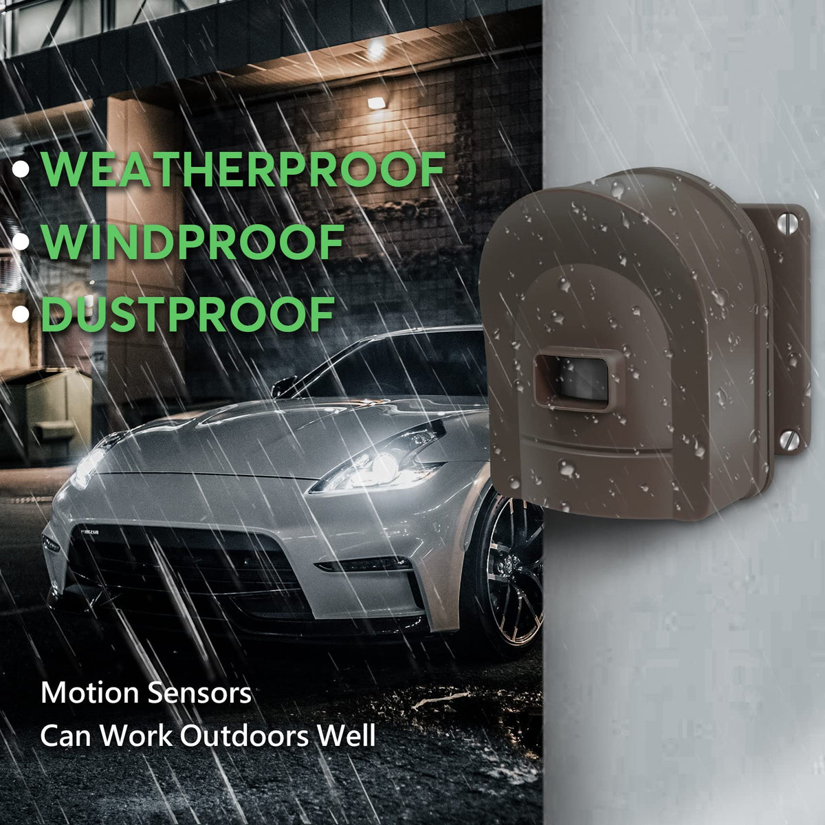1/2 Mile Hosmart Driveway Alarm Wireless Motion Sensor System | Driveway Sensor Alert System Weatherproof Security Outdoor Detector Protect Outdoor/Indoor Property(1 Receiver & 4 Coffee Sensors)