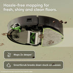 iRobot Roomba 115X Combo Robot Vacuum & Mop, 15,000 Pa, Easy to use, Intense Power-Lifting Suction, LiDAR Navigation, Multiple Cleaning Modes, Avoids Mopping Carpets, Self-Charging