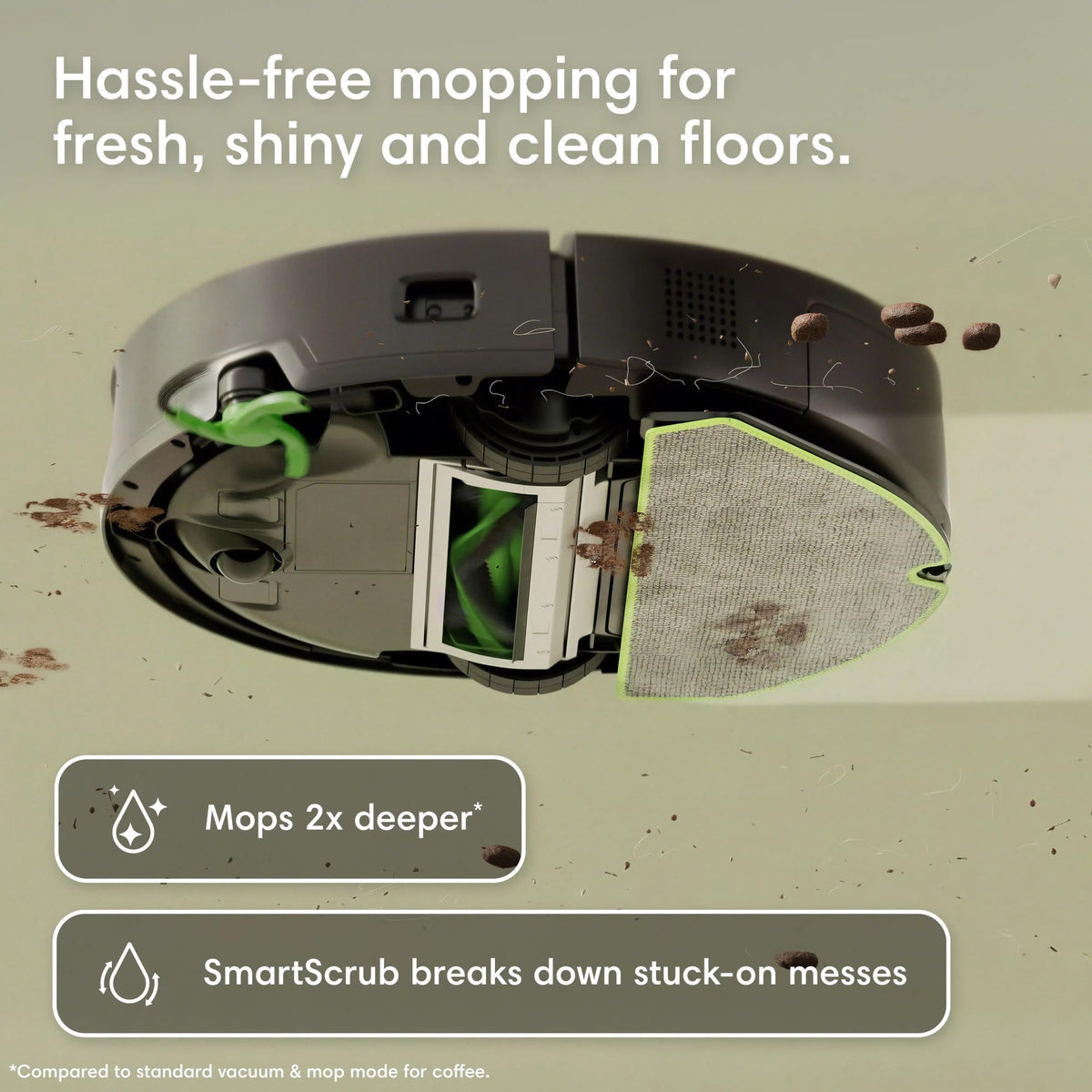 iRobot Roomba 115X Combo Robot Vacuum & Mop, 15,000 Pa, Easy to use, Intense Power-Lifting Suction, LiDAR Navigation, Multiple Cleaning Modes, Avoids Mopping Carpets, Self-Charging