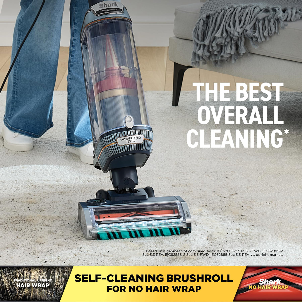 Shark® PowerDetect® Transformer™ Upright Vacuum, Midnight Steel, LX5002