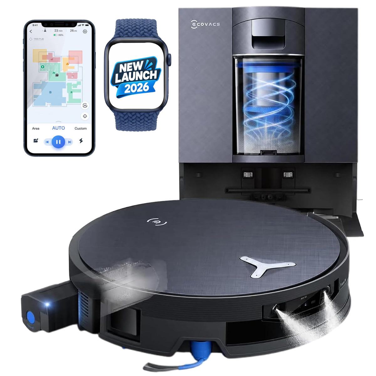 ECOVACS DEEBOT Robot Vacuum and Mop, X12 OmniCyclone