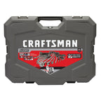 CRAFTSMAN OVERDRIVE 121-Piece Gunmetal Chrome Mechanics Tool Set, Standard SAE/Metric Socket Set, with Hard Case (CMMT99121L)