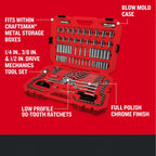 CRAFTSMAN Socket Set, 159 Piece Socket Wrench Set Mechanics Tools 1/4-in., 3/8-in., and 1/2-in(, 6 Point and 12 Point, 90-Tooth (CMMT12125)