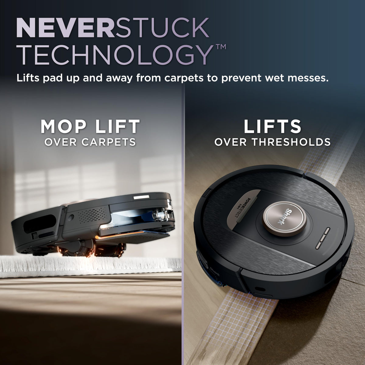 Shark PowerDetect NeverTouch Robot Vacuum & Mop, Black, AV2810YS