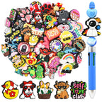 500Pcs Random Silicone Focal Beads for Pens Keychains DIY Jewelry Making