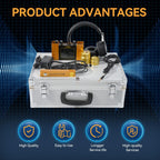 Underground Water Leak Detector, Water Pipe Leak Monitor w/ Dual-Size Sensors for Precise Positioning, High-Sensitivity Digital Display, Ultrasonic & 4-Level Adjust, Includes Earphone & Carrying Case
