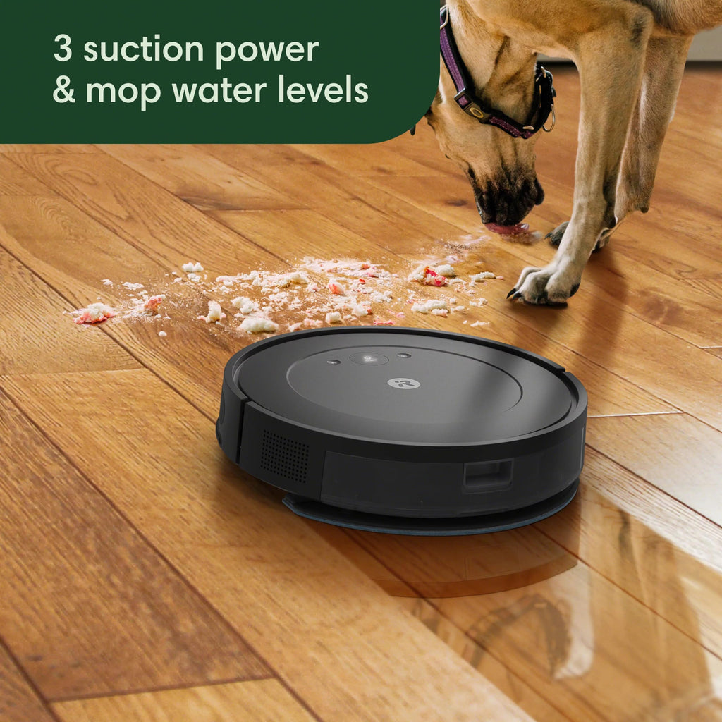 iRobot Roomba Robot Vacuum and Mop Combo (Y0140) - Vacuums & mops, Easy to use, Power-Lifting Suction, Multi-Surface Floors, Smart Navigation, Cleans in Neat Rows, Self-Charging, Bagless, Space-Saving
