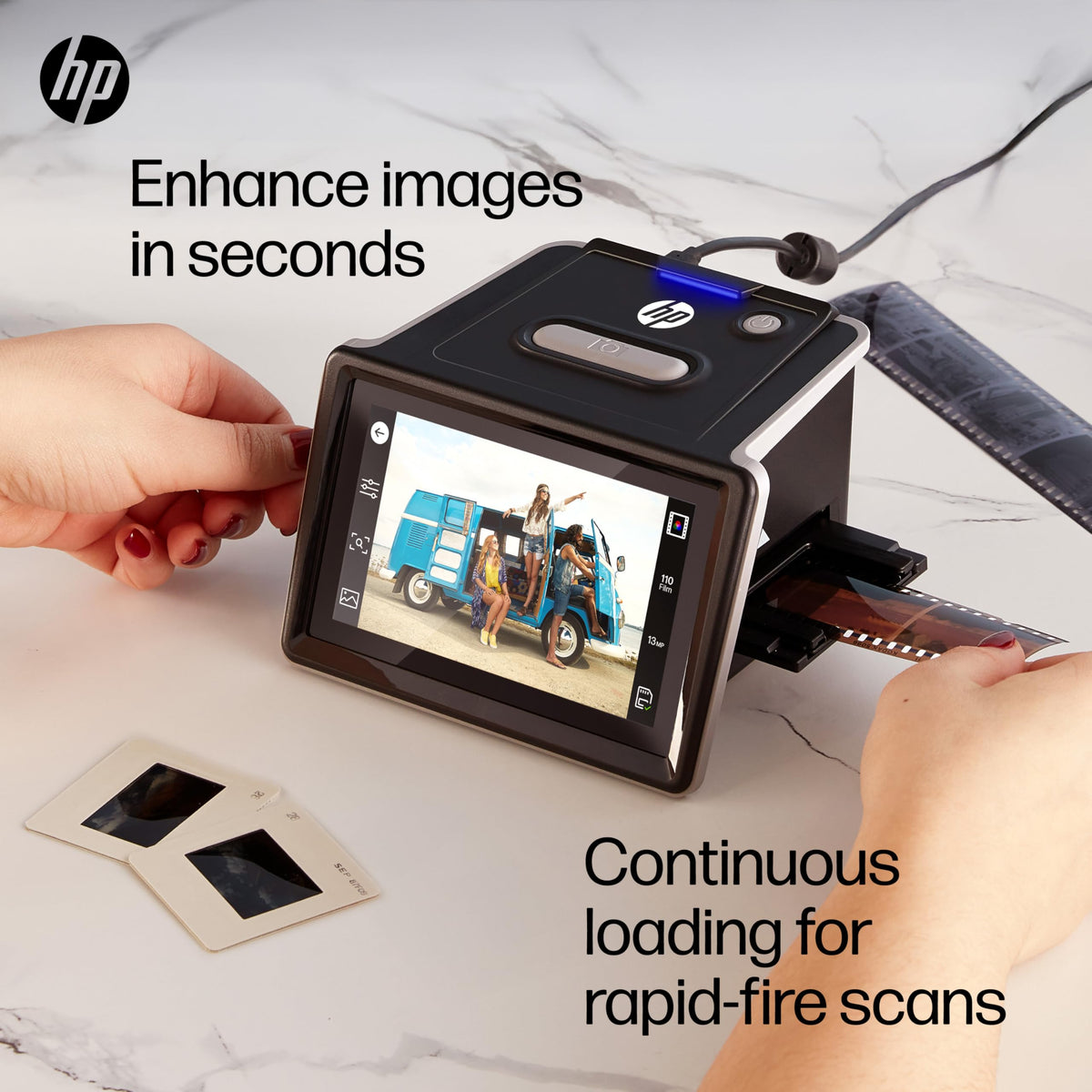 HP Film & Slide Scanner HPFS500, Negative Scanner, Slide Viewer, USB-C