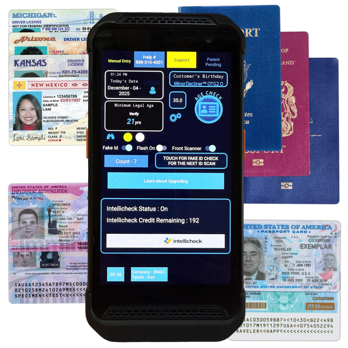Portable ID Scanner for Bars and Clubs for Age Verification