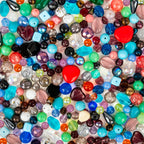 One Pound Assorted Glass Beads for Jewelry Making, DIY Lamp Work, Arts and Crafts, and Decorative Hobby Artistry, Colorful Crystal Assortment Bulk Mix, 4-18mm (Mixed Colors) (12)