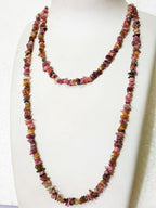 34" Natural Multi-Color Tourmaline Chip Beads Strand -Pack of 15, Gravel Uncut/ Freeform Shape, 150 Ct, Nuggets for Beading- Jewelry Making, Art & Craft, Wholesale