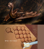 DandS ltd Leather Stamp Tool Set, Dragon Scale, Professional Steel Craft Tool for Leatherworking, Embossing, Carving & Stamping Leather Projects, Belts & DIY Projects Compatible with Mallet #62Set