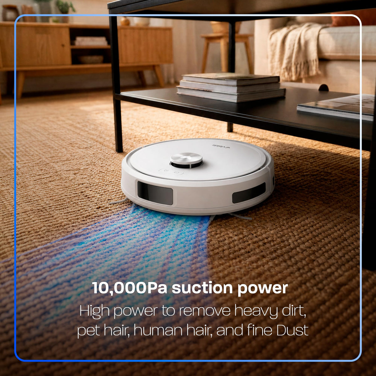 V50 PRO Robot Vacuum and Mop, 10,000Pa Suction, Self-Emptying Base, 360° LiDAR Navigation, Dual Rotating Mops, App/Alexa/Google Control, Ideal for Pet Hair, Carpet & Hard Floors