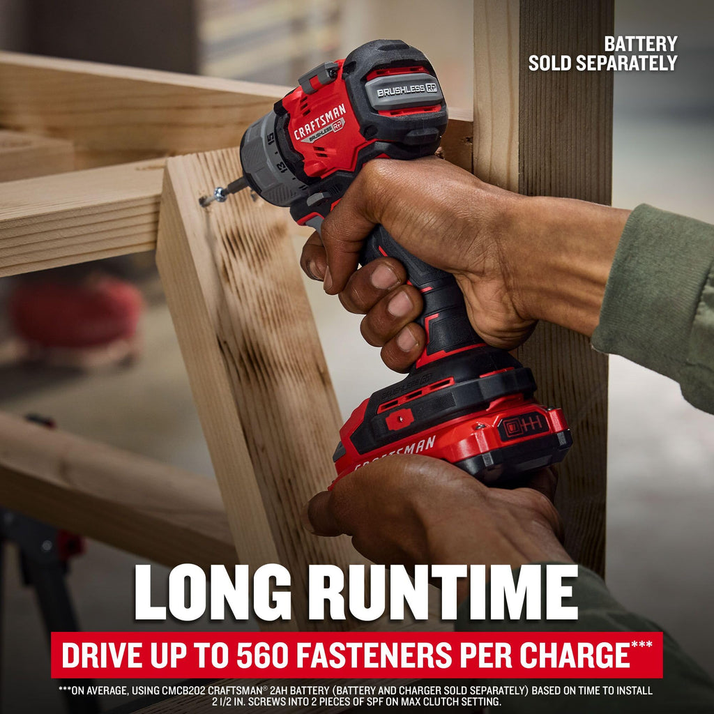 CRAFTSMAN V20 Cordless Screwdriver, Bare Tool Only (CMCF610B)