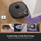 Eureka J15 Evo Ultra Self-Emptying Robot Vacuum and Mop Combo, 22,000 Pa Suction Auto Mop Lifting 131°F Hot Air Dry Scrub Extend Robotic Vacuum Cleaner