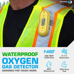 Oxygen Detector by Forensics | 2 Year Battery Life | 3 Year Sensor | USA NIST Calibration | Drop-Proof & Water-Proof | Rubber Soft-Touch | 0-30% O2 |