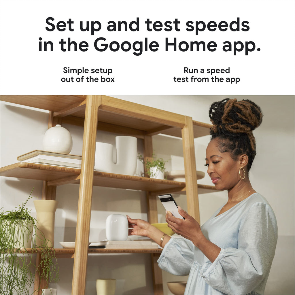 Google Nest WiFi Pro - Wi-Fi 6E - Reliable Home Wi-Fi System with Fast Speed and Whole Home Coverage - Mesh Router - Snow