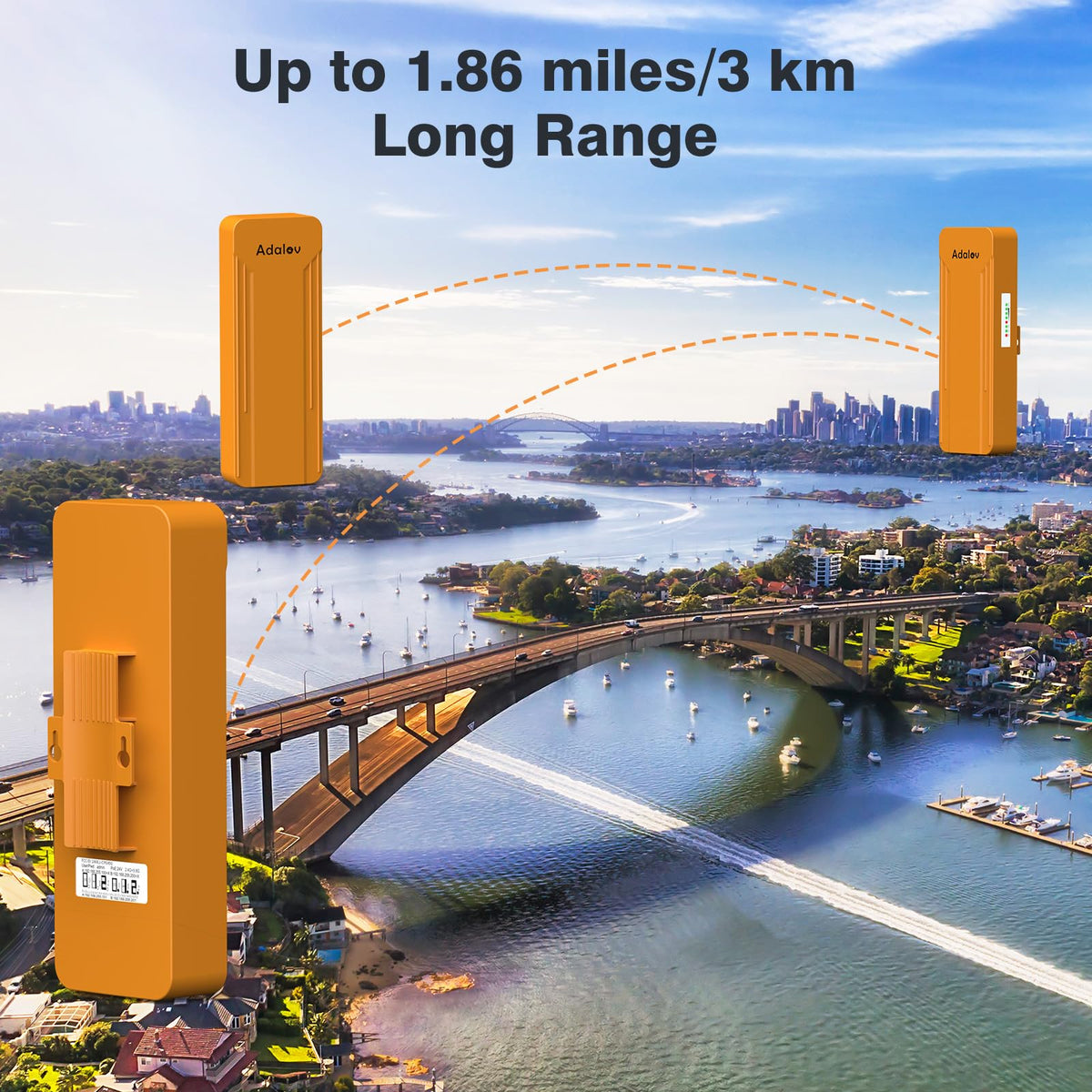 AdaLov CPE469 2.4G &5.8G Gigabit Wireless Bridge, 3KM Point-to-Point WiFi